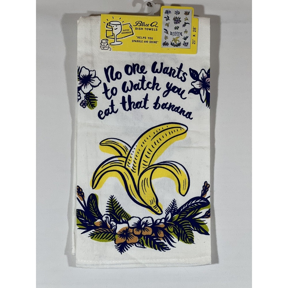 Blue Q Tea Towel Eat That Banana Kitchen Humor Cotton 21x28 Funny Gift